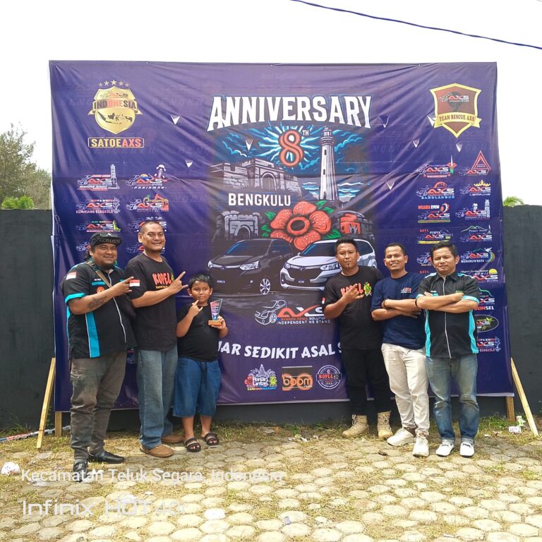 Giat Silaturahmi Otomotif PLC Bengkulu Turut Ramaikan Hari Jadi AXS ke-8 Cafe Rainbow Pantai Panjang, Bengkulu,